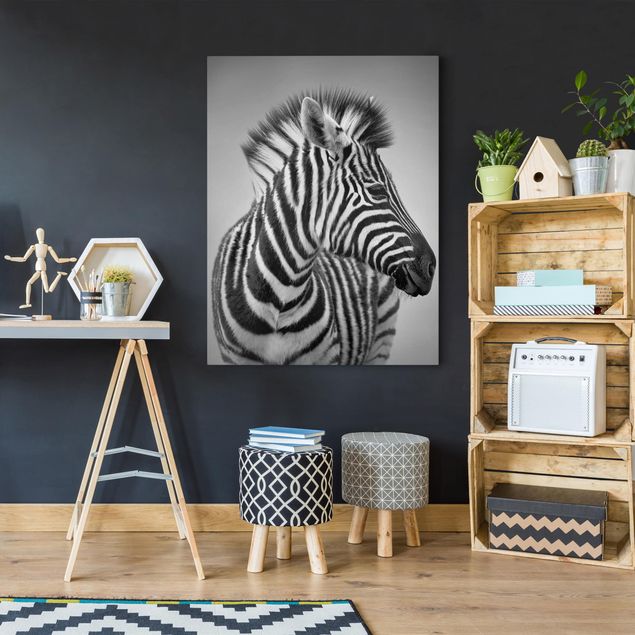 Zebra canvas Zebra Baby Portrait II