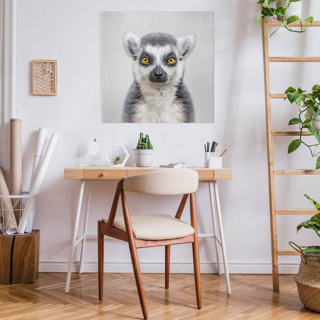 Monkey canvas art Lemur Ludwig