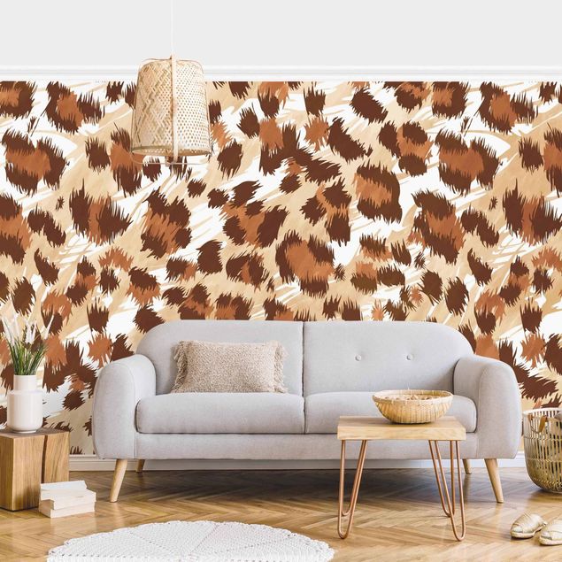 Wallpapers animals Watercolour Leo-Print In Shades Of Brown