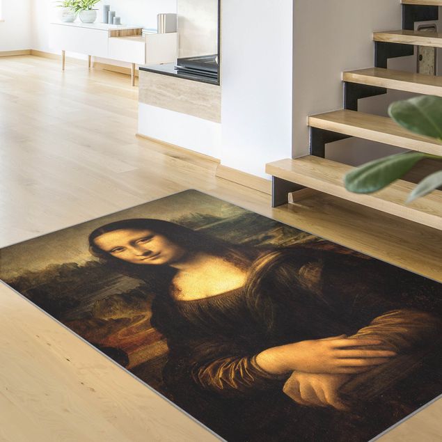 green area rug Leonardo da Vinci - Mona Lisa