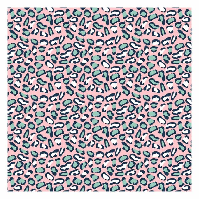 Self adhesive wallpapers Leopard Pattern In Pastel Pink And Blue