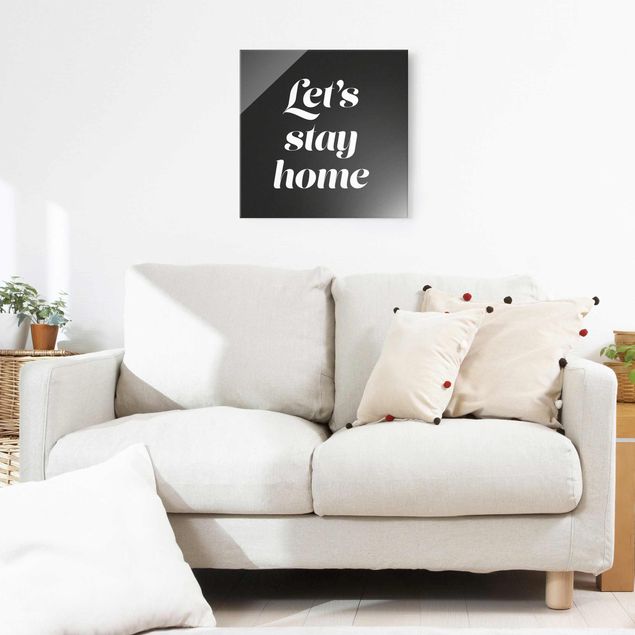 Family print Let's stay home Typo
