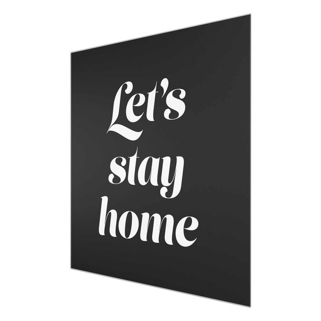 Prints Let's stay home Typo