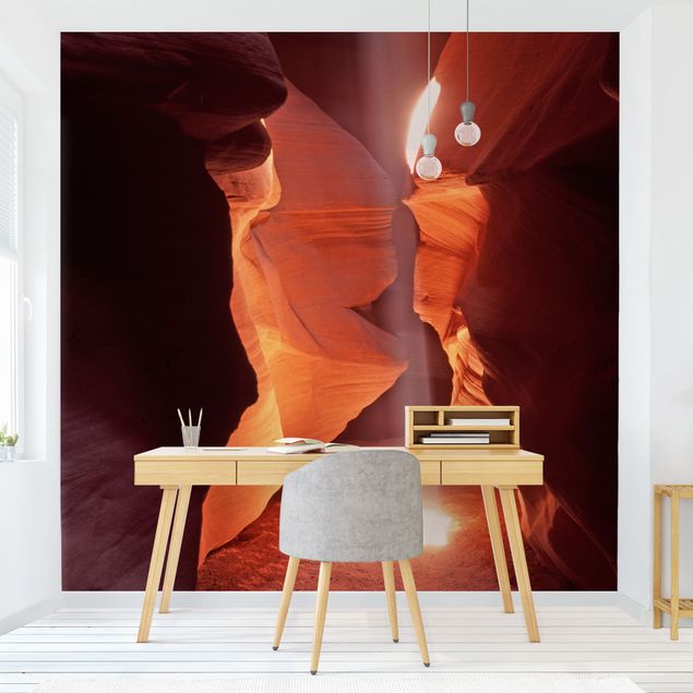 Modern wallpaper designs Light Beam In Antelope Canyon