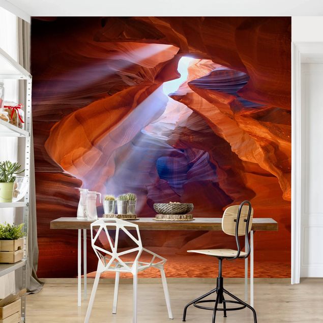 Modern wallpaper designs Play Of Light In Antelope Canyon