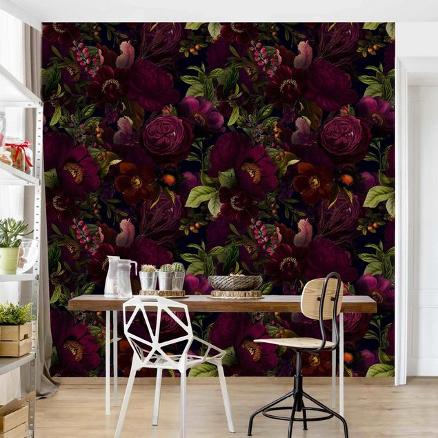 Wallpapers rose Purple Blossoms Dark
