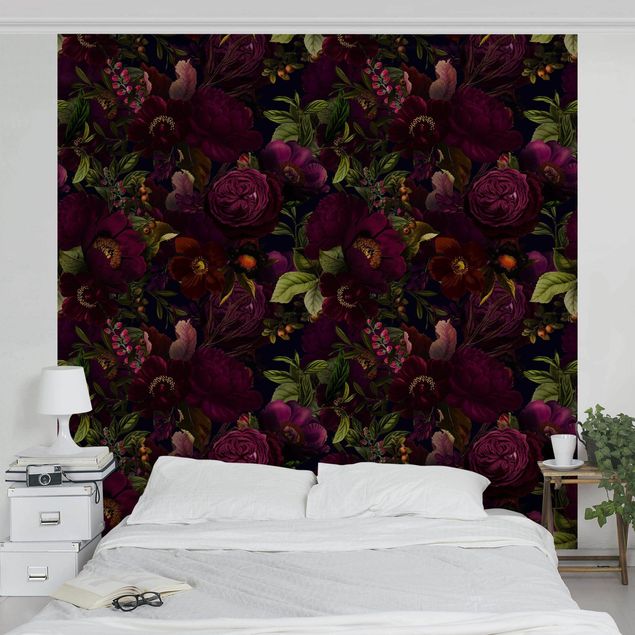 Wallpapers flower Purple Blossoms Dark