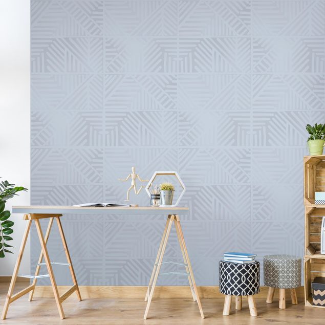 Wallpapers patterns Line Pattern Stamp In Blue