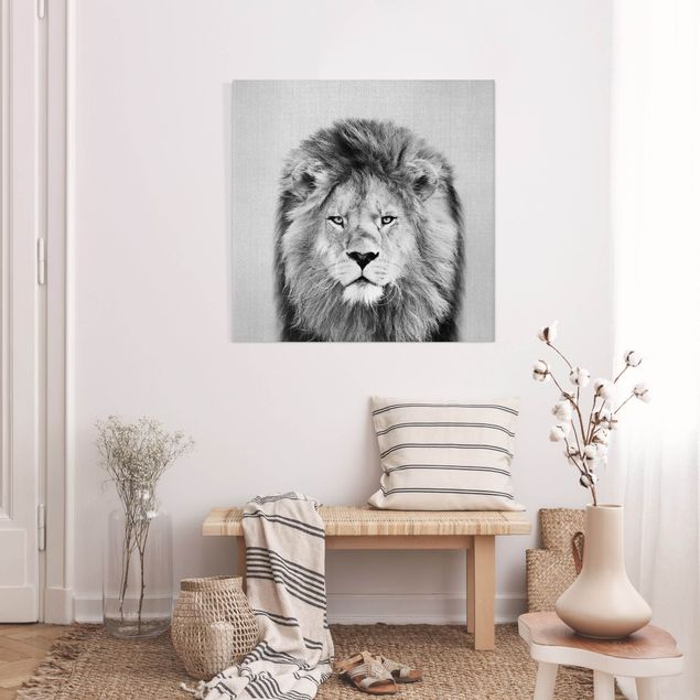 Lion canvas art Lion Linus Black And White