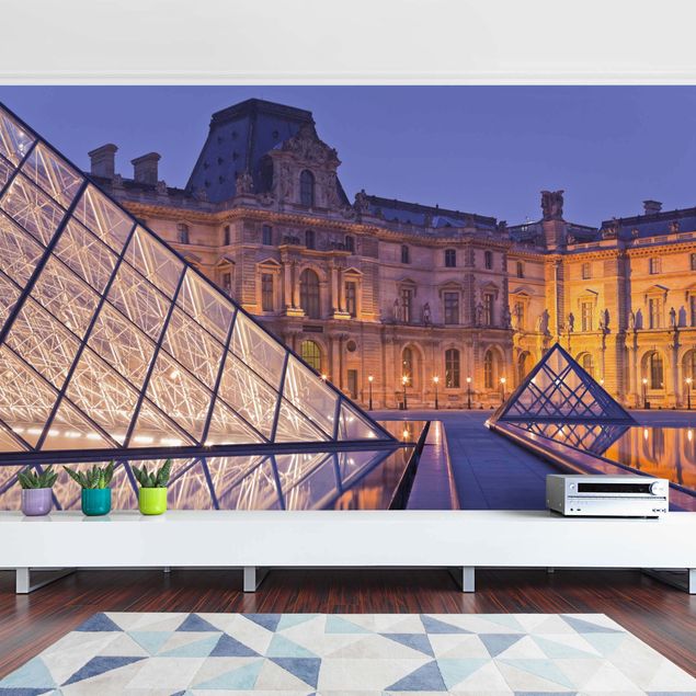 Wallpapers architecture and skylines Louvre Paris At Night