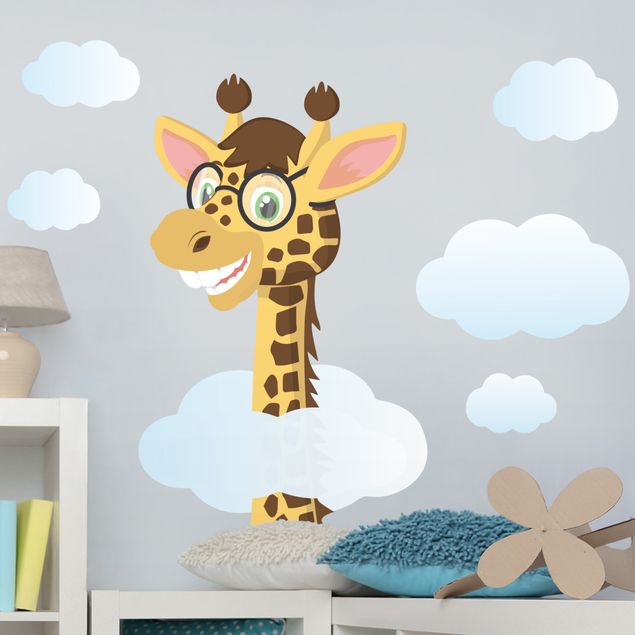 Giraffe wall decal Funny giraffe
