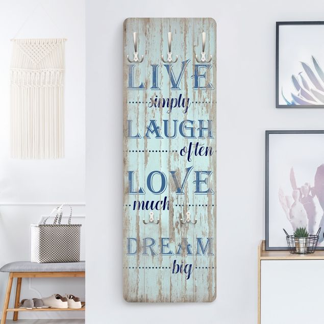 Wooden wall mounted coat rack Live simply