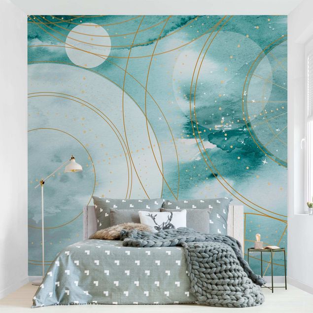 Contemporary wallpaper Magic Golden Starry Sky II