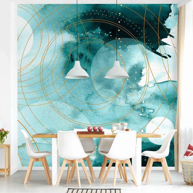 Modern wallpaper designs Magic Golden Starry Sky