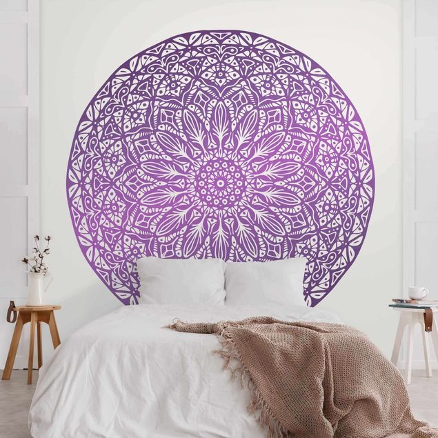 Contemporary wallpaper Mandala Ornament In Purple