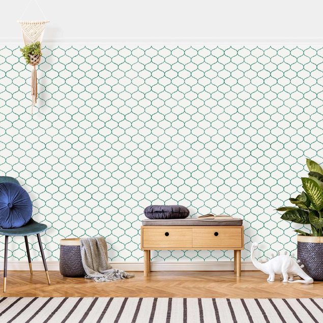 Wallpapers patterns Moroccan Watercolour Line Pattern