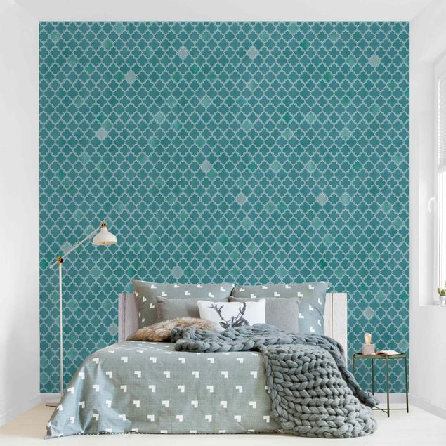 Geometric shapes wallpaper Moroccan Ornament Pattern