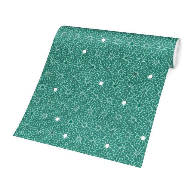 Wallpapers green Moroccan Stars Pattern