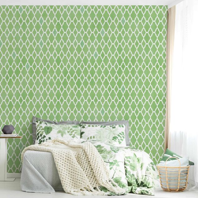 Contemporary wallpaper Moroccan Honeycomb Pattern
