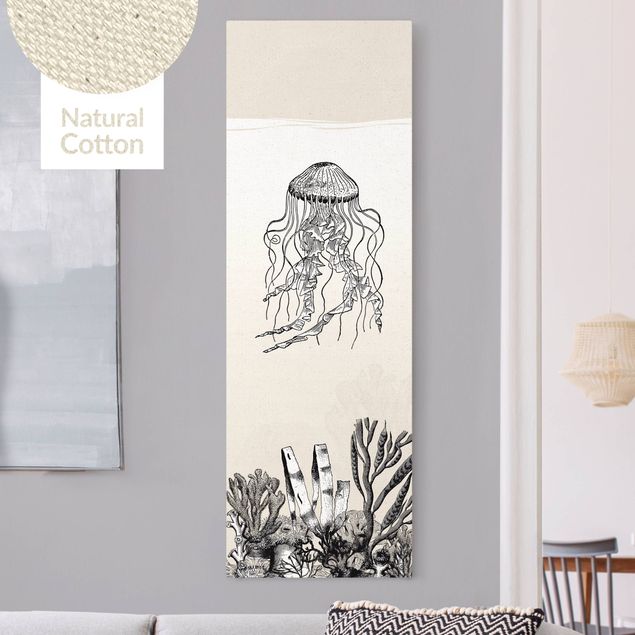 Canvas prints fishes Illusion Of The Ocean Medusa