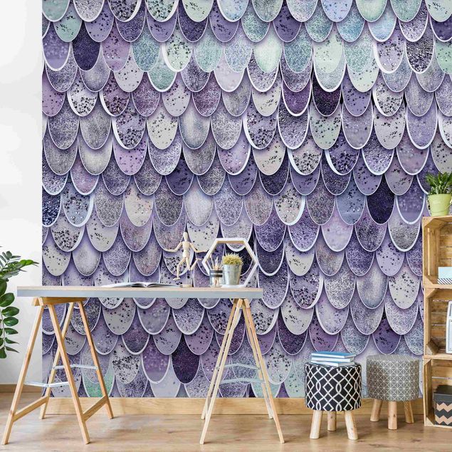 Wallpapers modern Mermaid Magic In Purple