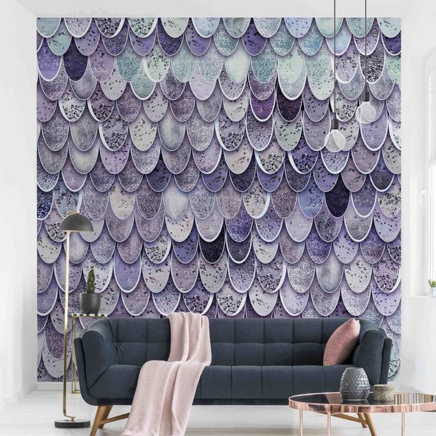 Wallpapers patterns Mermaid Magic In Purple