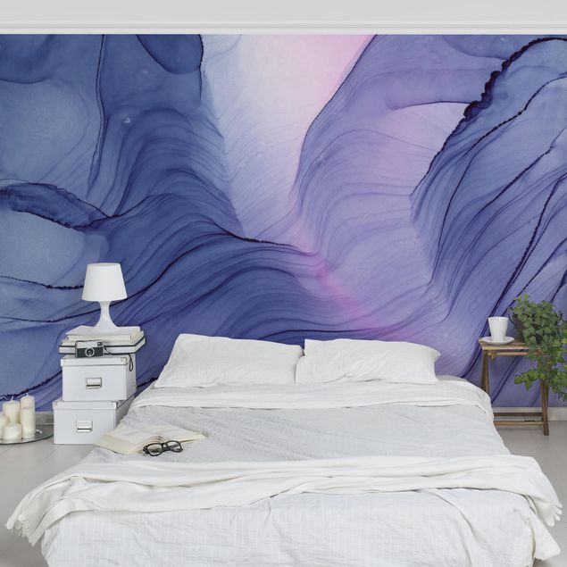 Contemporary wallpaper Mottled Violet