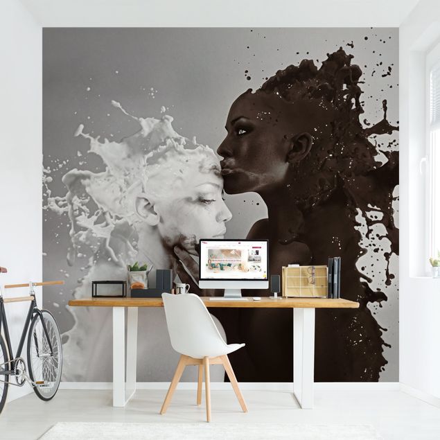 Contemporary wallpaper Milk & Coffee Kiss