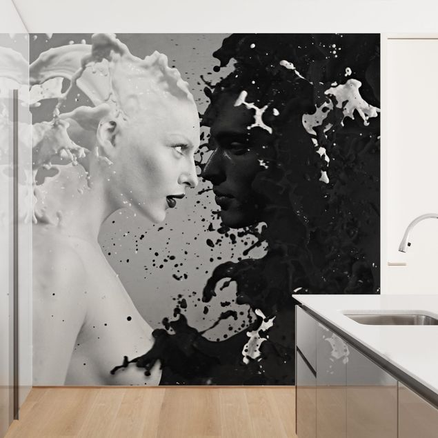 Black and white aesthetic wallpaper Milk & Coffee II
