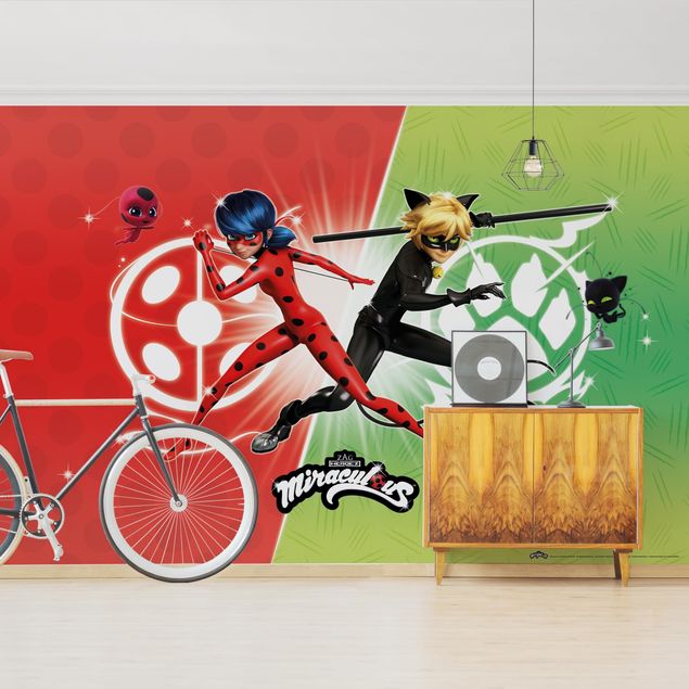 Contemporary wallpaper Miraculous Ladybug and Cat Noir