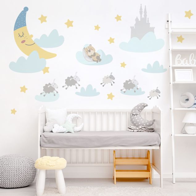 Wall art stickers moon and stars