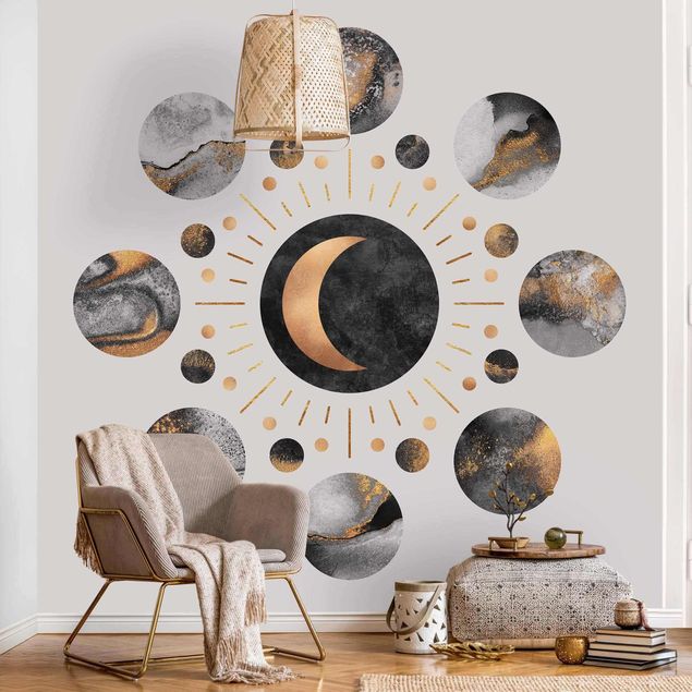 Gold wallpapers Moon Phases Abstract Gold