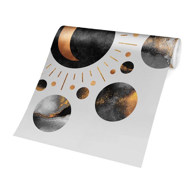 Elisabeth Fredriksson art Moon Phases Abstract Gold
