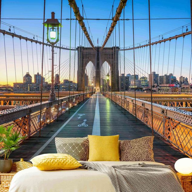 Wallpapers New York Dawn On The Brooklyn Bridge