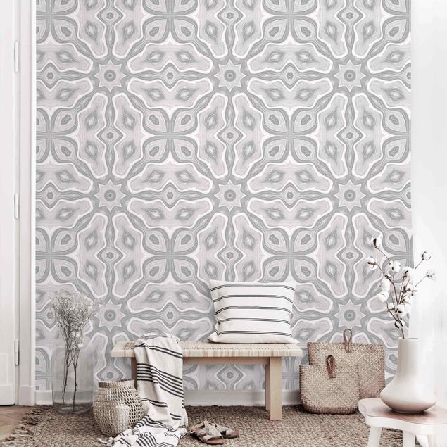 Wallpapers modern Pattern In Gray And Silver With Stars
