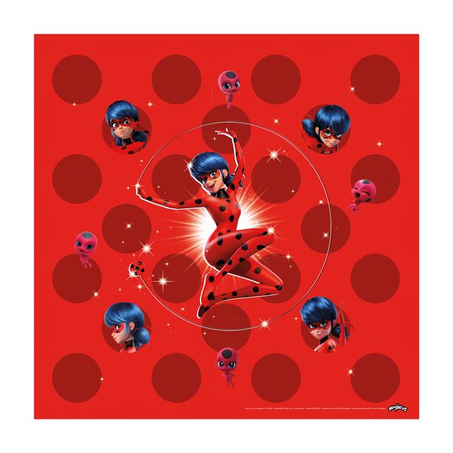 large area rugs Miraculous Ladybug On Red Dots