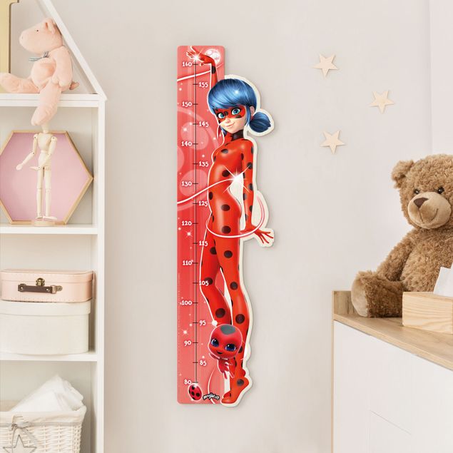Wooden height chart Miraculous Ladybug Standing Tall