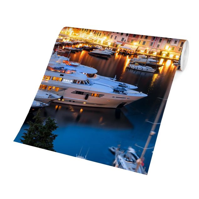 Adhesive wallpaper Night Time In The Harbour Of Portofino