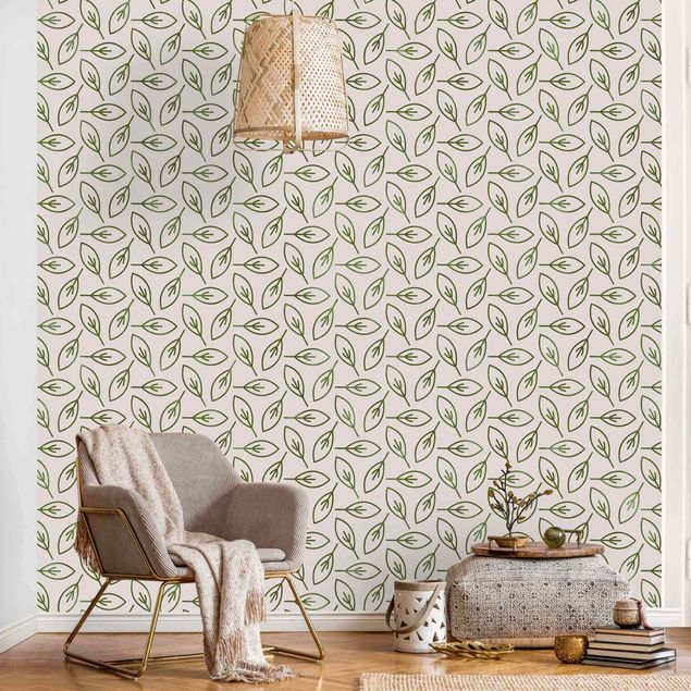 Wallpapers patterns Natural Pattern Leaf Lines In Green