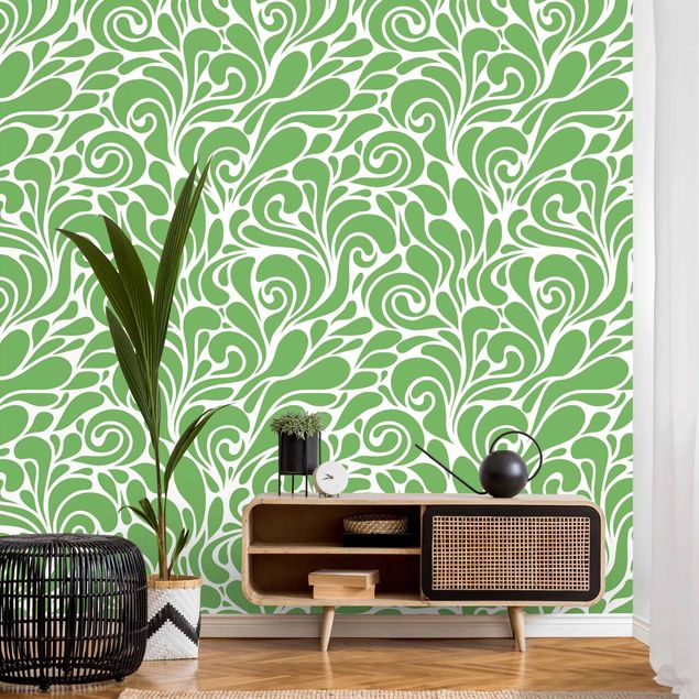 Wallpapers green Natural Pattern With Loops In Front Of Green