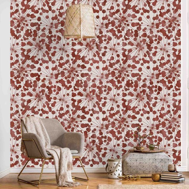 Wallpapers patterns Natural Pattern Dandelion With Dots Copper