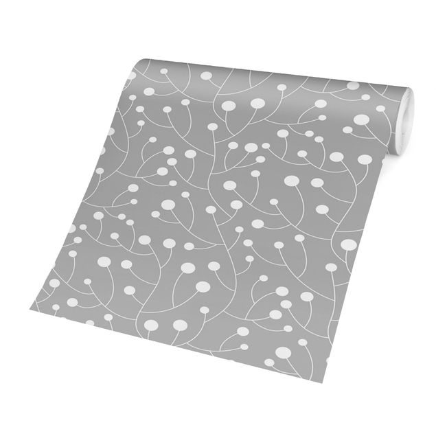 Wallpapers grey Natural Pattern Growth With Dots On Gray