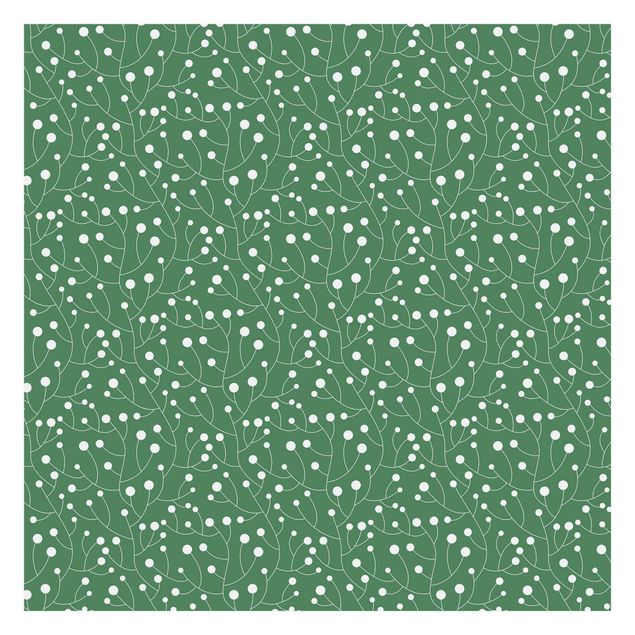 Self adhesive wallpapers Natural Pattern Growth With Dots On Green