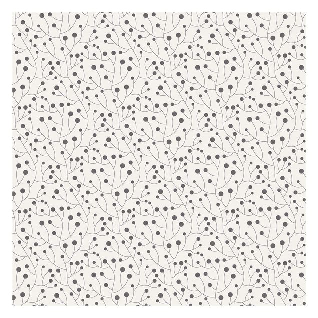 Peel and stick wallpaper Natural Pattern Growth With Dots Gray