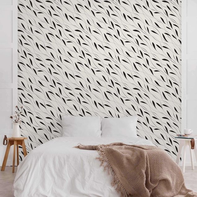 Wallpapers modern Natural Pattern Breeze Black