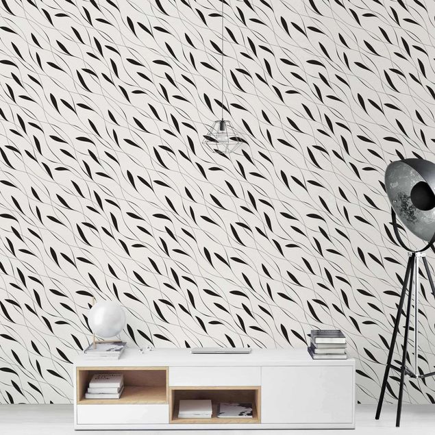 Wallpapers patterns Natural Pattern Breeze Black