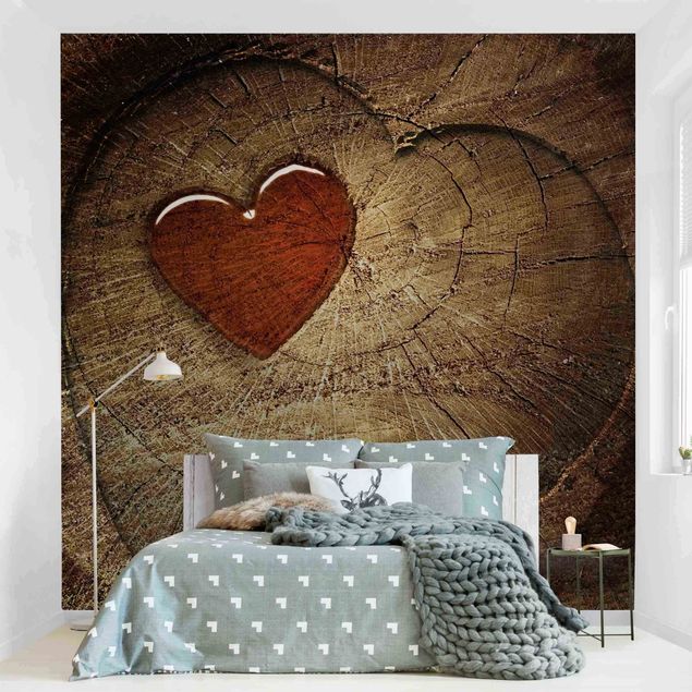 Wood look wallpaper Natural Love