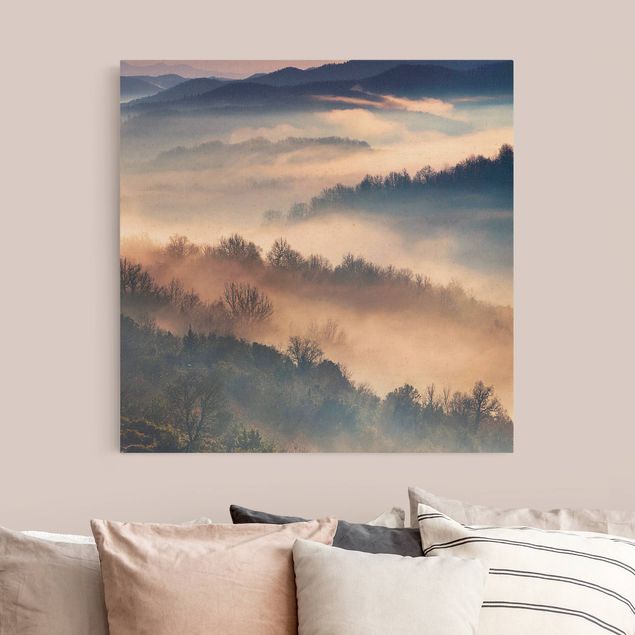 Prints landscape Fog At Sunset