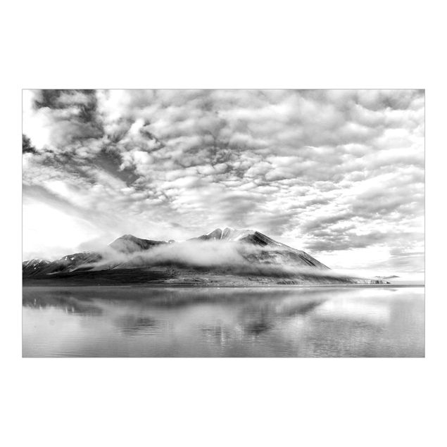 Self adhesive wallpapers Foggy Moutains Black And White