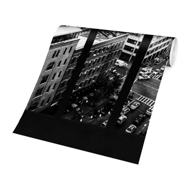 Wallpapers architecture and skylines New York Window View Black And White